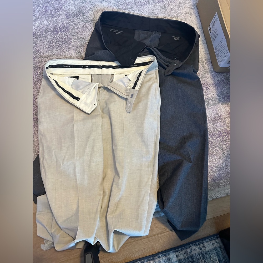 Dress pants.  Jos a bank